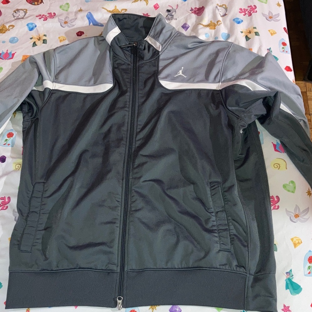 Jordan Men's Black and Gray Jacket